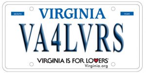 VA license plate