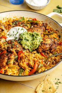 chicken rice taco skillet